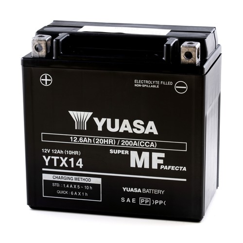 Yuasa motorcycle battery ytx14 - yuasa,