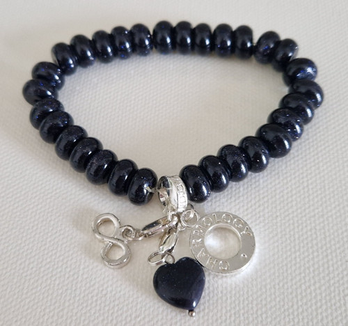 Charmology black beaded - black,