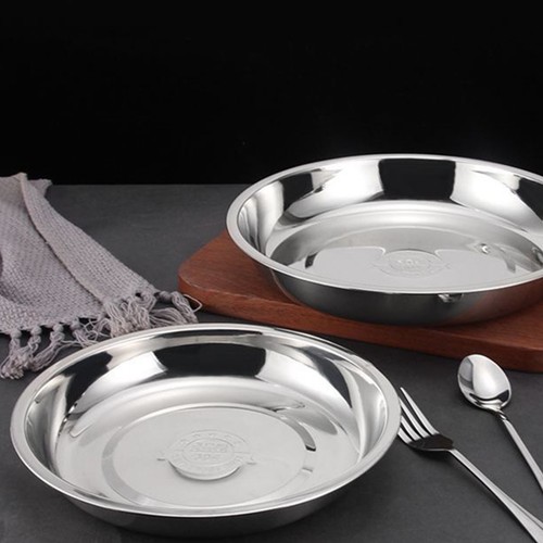 Stainless steel dinner round - steel,