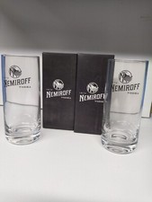 2X NEMIROFF VODKA GLASSES -