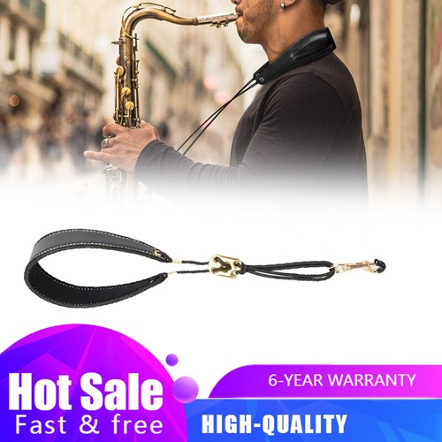 Saxophone strap leather - leather, sax