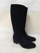 John Lewis Navy Blue Knee High Suede Boots Size 8 Eu 41  (Hol)