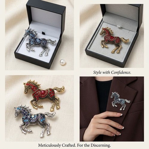 Horse brooch cute - horse, steed