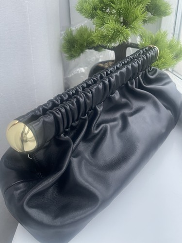 Large coated clutch bag - coated,