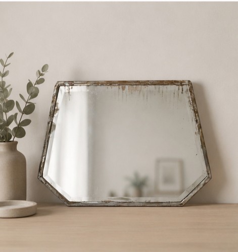 Vintage shaped wall mirror - wall,