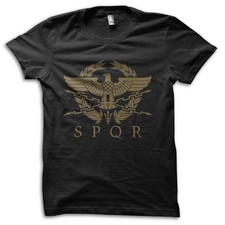 SPQR Roman Gladiator Imperial Golden Eagle Army Movie Reference T-Shirt M5817