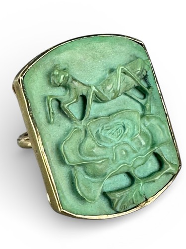 Chinese 9ct gold mounted - chinese,