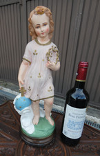 Antique french chalk statue - , of