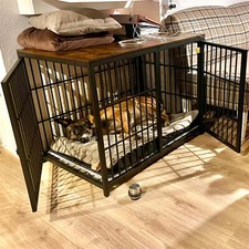 Heavy-duty Dog Crate Furniture Pet Cage Kennel Indoor 10mm Ultrathick Metal Tube