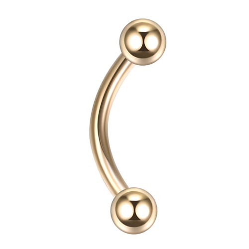 Curved eyebrow bar piercing - eyebrow,