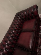 Classic premium leather Chesterfield sofa