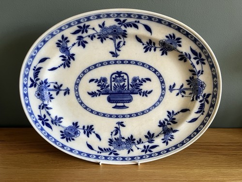 Antique minton platter delft - minton,