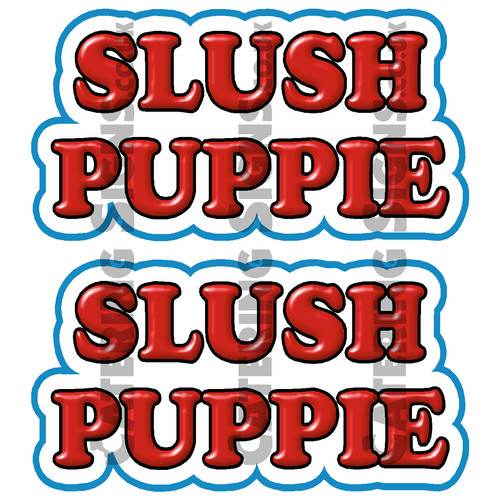 Slush puppie text stickers - slush,