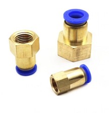 3/8" BSP Female Thread to 6mm or 8mm Push Fit pneumatic straight Adapter Fitting