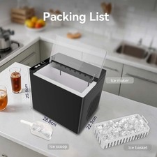 SONOLOR Ice Maker Countertop, Portable Ice Machine with Ice Scoop, Basket, 9 Cub