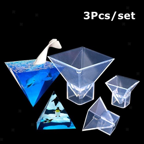 3pcs pyramid silicone mold - pyramid,
