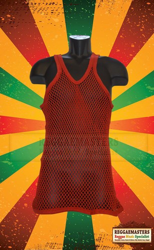 Red string mesh fishnet - red,