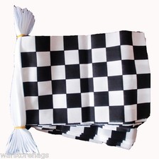Black white check bunting - check,
