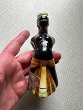 Vintage Drioli Empty Ceramic Bottle African Female Dancer Figure. no stopper.
