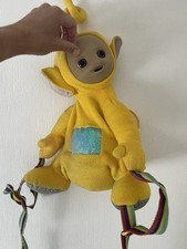 Vintage Laa-Laa Teletubbies Plush Backpack – 1996/99 Rubber-Faced Rucksack