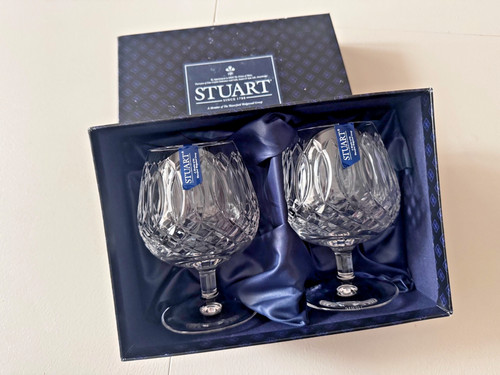 Two genuine stuart crystal - two,