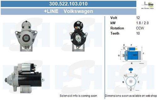 New starter for transporter - starter, vw:transporter