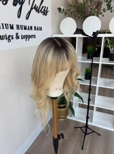 Ombre Beige Blonde Wavy Wigs