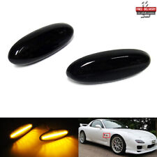 2x Black Smoked Side Indicator