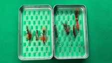 PERRINE Slimalloy Metal Dry Fly Box. & Contents
