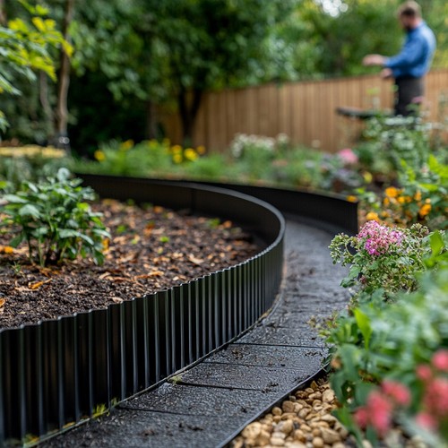 Galvanised steel black lawn - galvanised,