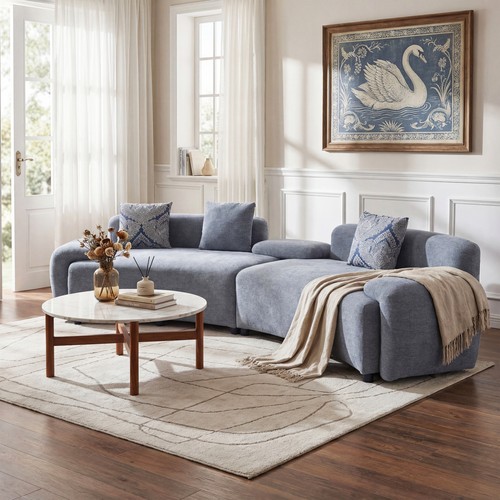 122 grey curved sofa with - curved,