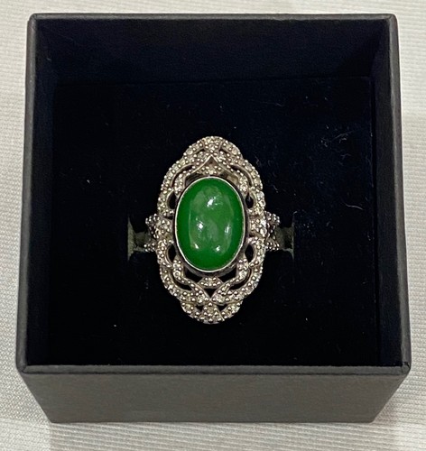 Silver jade ring - , 925