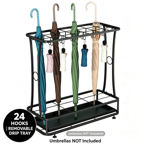 Metal umbrella stand hooks - stand,