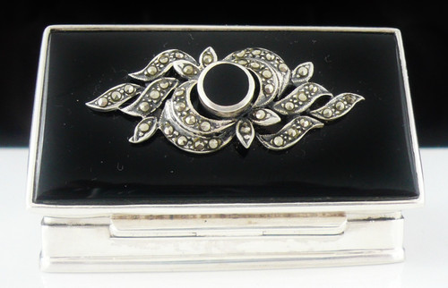 Sterling silver snuff - snuff, set