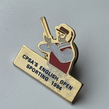 Clay Pigeon Shooting Association English Open Sporting 1994 Vintage Enamel Badge