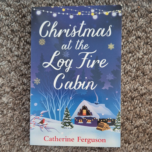 Christmas the log fire - at,
