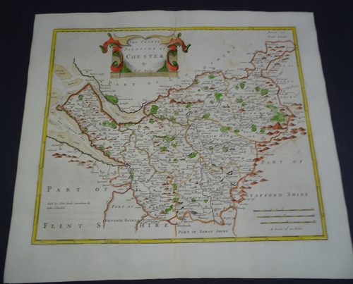 Antique map cheshire by - of,