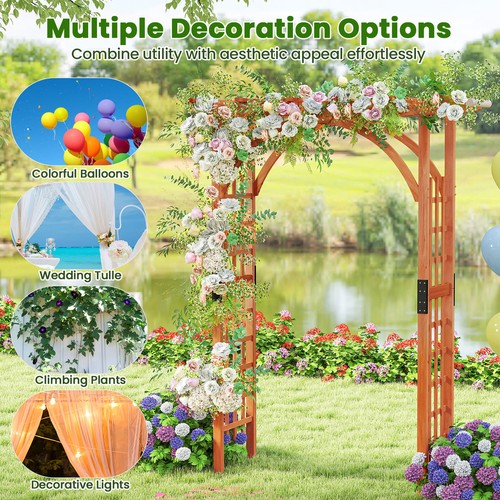 Wooden garden arbor arch - wooden,
