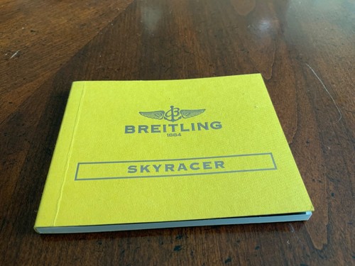 Breitling skyracer booklet - skyracer,