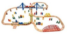 Carousel 100 Piece Wooden Train Set compatible with Brio Thomas new