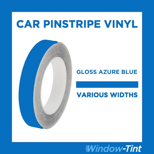 Gloss azure blue pin stripe - azure,