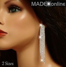 Long Clip On Dangle Diamante
