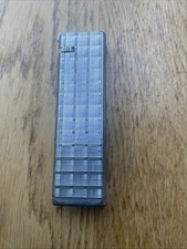 Vintage Ronson Slim Silver Crosshatch Gas Lighter – Sparks, Needs Service