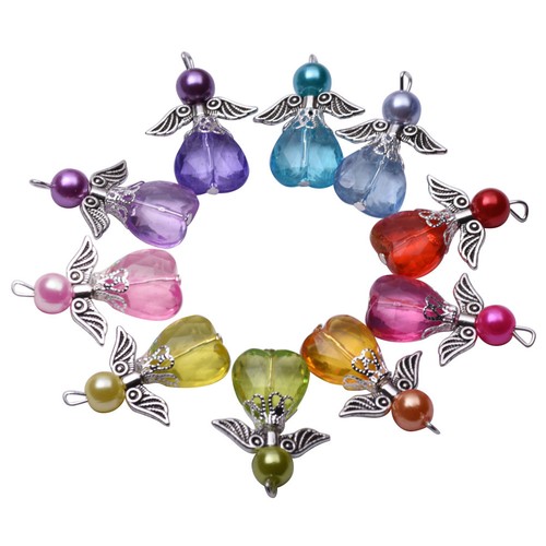 Assorted color angel pendants - assorted,
