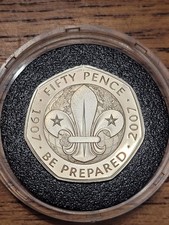 2007 silver piedfort 50p coin - piedfort,