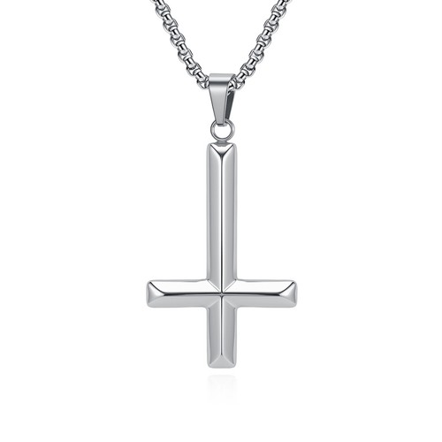 Satanic inverted cross pendant - cross,