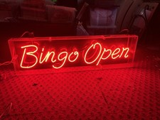 Original Glass Neon Bingo Open
