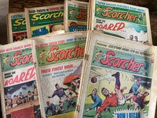Scorcher & Score UK comics 1970 1971 1972 1973 vintage football team colours etc