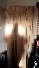 Pair of Gold brocade curtains,pinch pleat with hooks, 168 cm width 176 cm drop ,