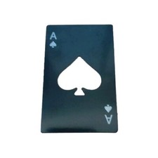 Ace of spades bottle opener Poker Beer Gift Stainless Steel Black UK shipped